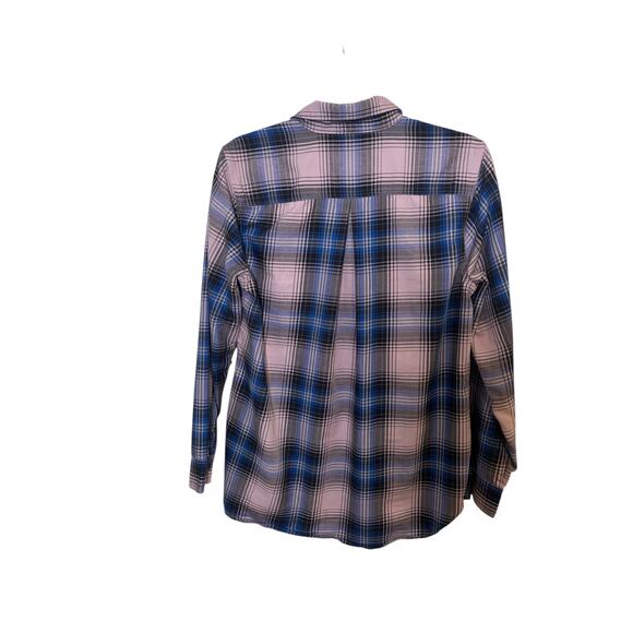 Eddie Bauer Womens Classic Fit Plaid Button Up Shirt Size Medium Business Casual - Picture 3 of 6